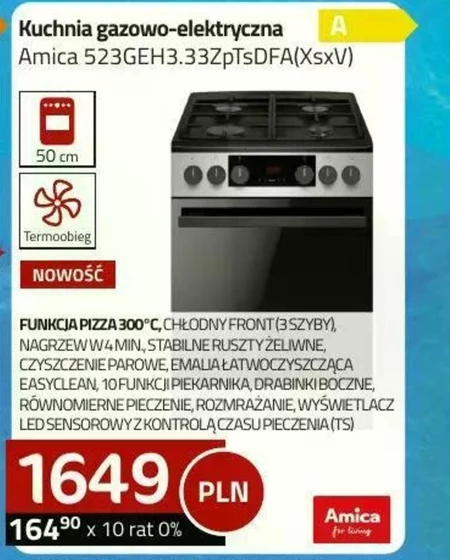 Kuchenka gazowo-elektryczna Amica