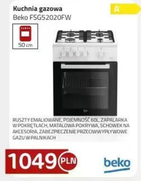 Kuchnia gazowa Beko