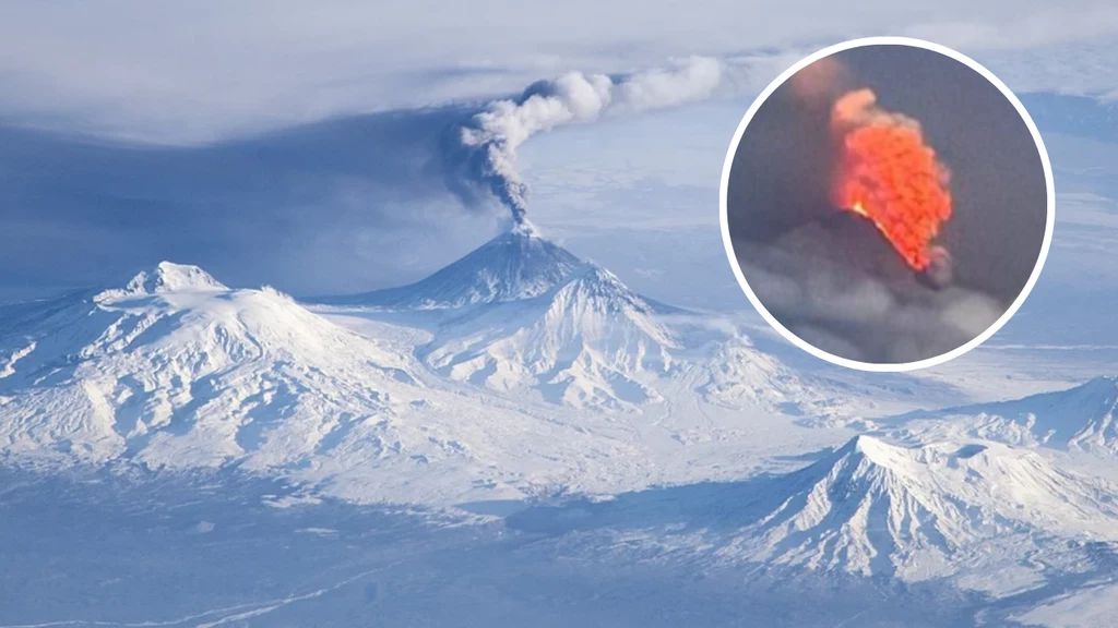 Erupcja wulkanu na Kamczatce. To efekt potężnego trzęsienia ziemi Erupcja wulkanu na Kamczatce. To efekt potężnego trzęsienia ziemi