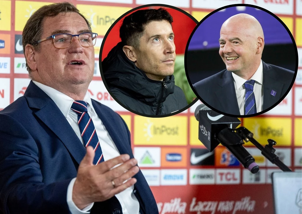 Jan Urban, Robert Lewandowski i Gianni Infantino