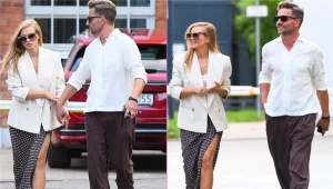 Agnieszka Kaczorowska i Marcin Rogacewicz na tajnym spotkaniu ekipy "Tańca z gwiazdami".