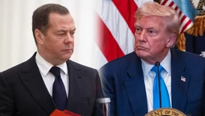 "Wkracza na niebezpieczny teren". Trump odpowiada Miedwiediewowi