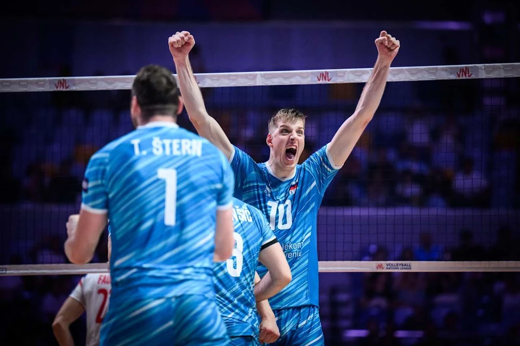Liga Narodów siatkarzy. Słowenia zaskoczyła Francję i zagra o medale. Na zdjęciu Sasa Stalekar Liga Narodów siatkarzy. Słowenia zaskoczyła Francję i zagra o medale. Na zdjęciu Sasa Stalekar