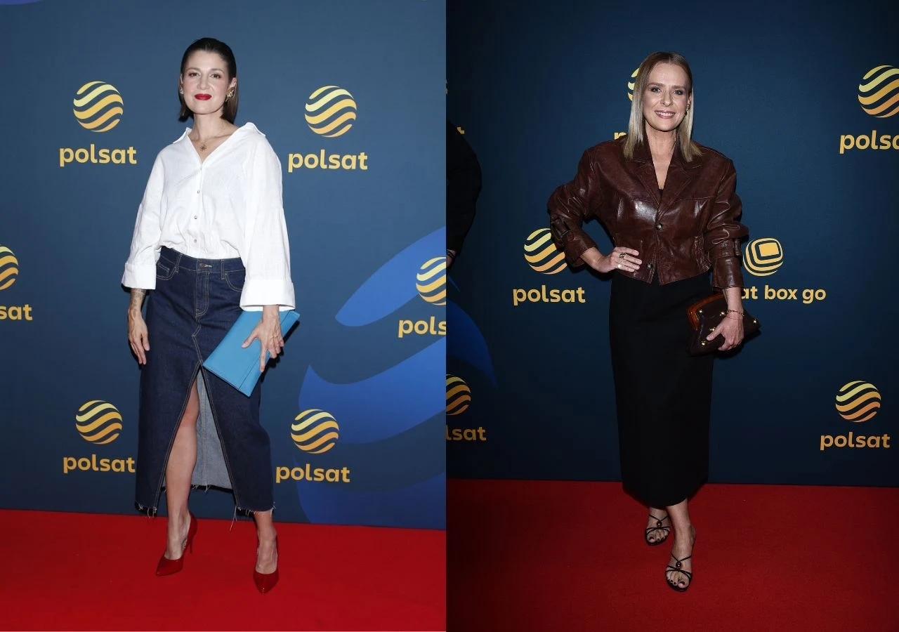 Aleksandra Zienkiewicz i Aneta Zając zdecydowały się na spódnice o długości midi. Aleksandra Zienkiewicz i Aneta Zając zdecydowały się na spódnice o długości midi.