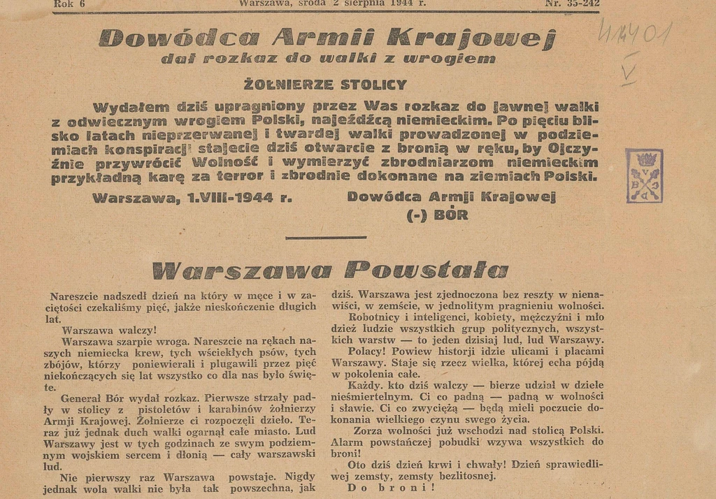 Powstańcy warszawscy mieli pod ręką liczne gazety, które informowały ich o trudnych walkach. Oto najważniejsze z nich Powstańcy warszawscy mieli pod ręką liczne gazety, które informowały ich o trudnych walkach. Oto najważniejsze z nich