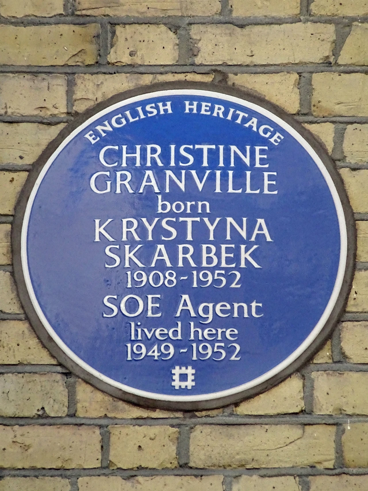 Błękitna tablica Christine Granville