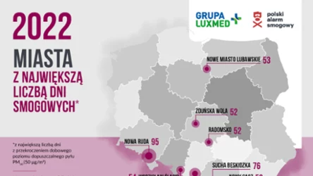 Lider smogu 2022 - materiały Polskiego Alarmu Smogowego