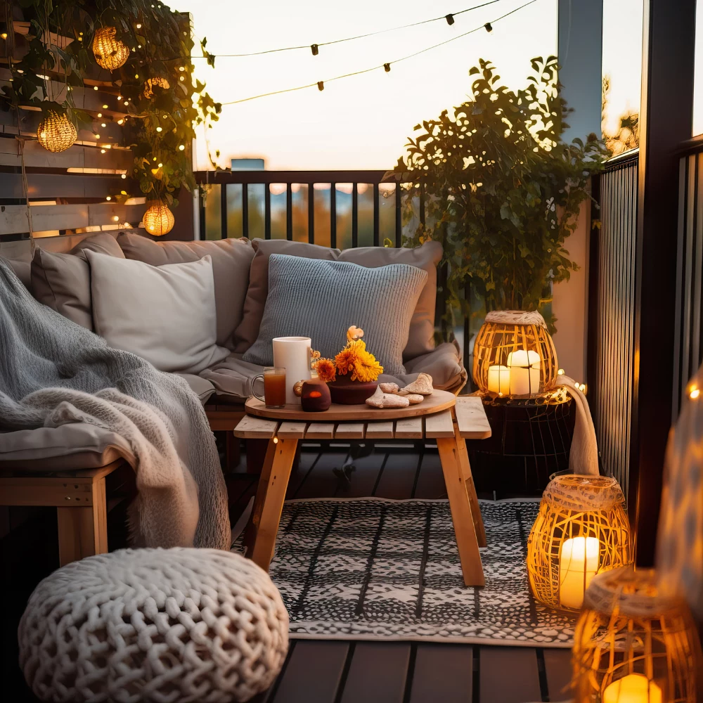 Balkon w stylu boho to przestrzeń idealna do relaksu