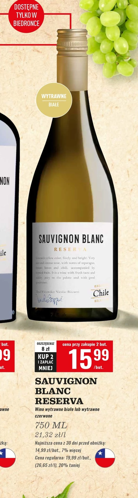Wino wytrawne Sauvignon