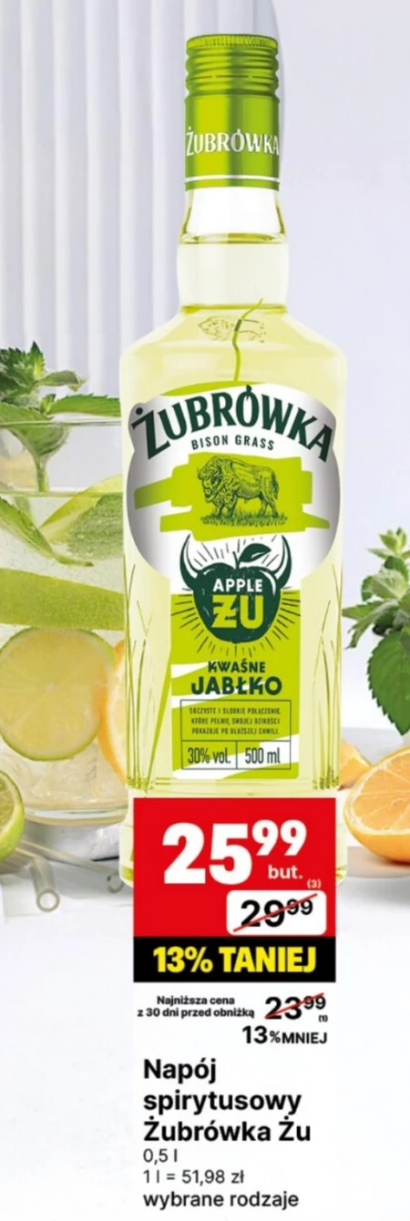 Napój spirytusowy Żubrówka