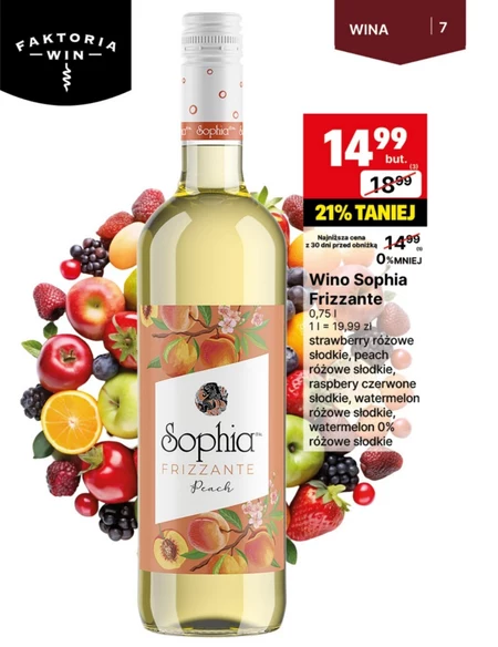 Wino słodkie Sophia