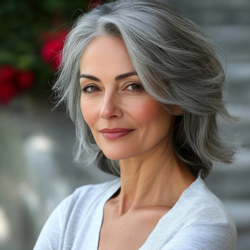 Grombre można wykonać także na krótszych włosach. Wygląda równie zachwycająco