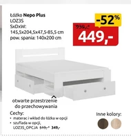 Łóżko Nepo Plus