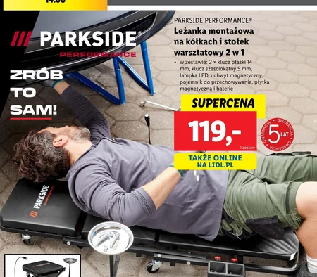 Leżanka warsztatowa Parkside