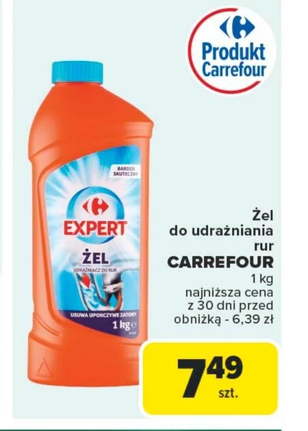Żel do udrożniania rur Carrefour