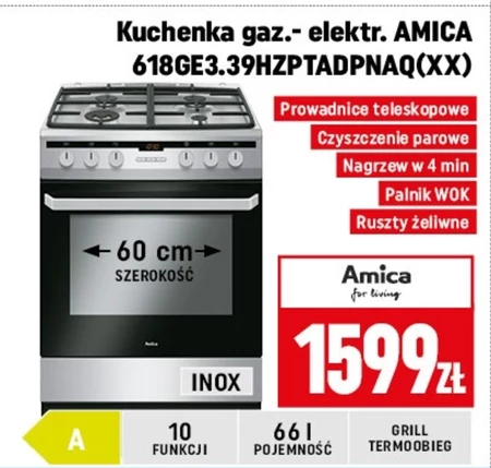 Kuchenka gazowo-elektryczna Amica