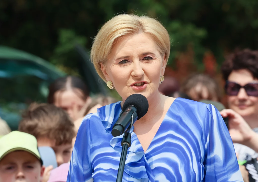 Agata Duda podczas tegorocznego spotkania z dziećmi w pałacu prezydenckim Agata Duda podczas tegorocznego spotkania z dziećmi w pałacu prezydenckim