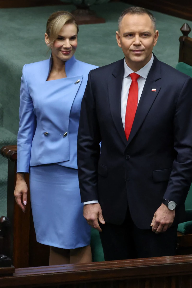 Marta Nawrocka i Karol Nawrocki - zaprzysiężenie na prezydenta