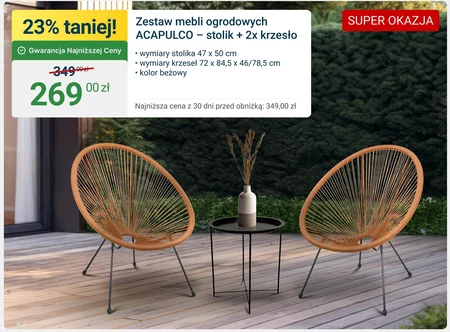 Zestaw mebli ogrodowych Acapulco