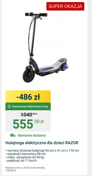 Hulajnoga elektryczna Razor