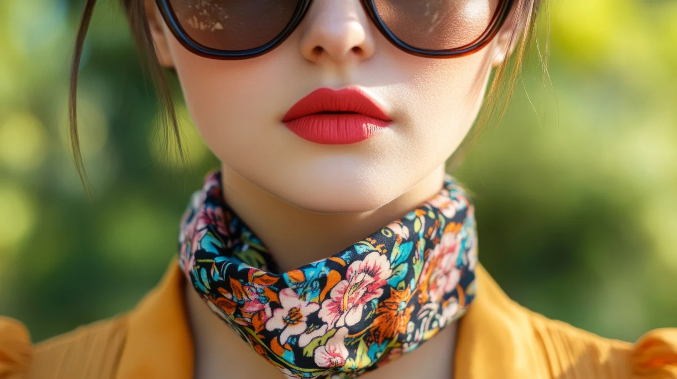 Apaszka na szyi dodaje klasy i elegancji - to bardzo modny dodatek 