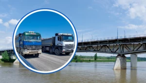 Próba mostu nad Wisłą. Ciężarówki o masie 306 ton wjechały jednocześnie