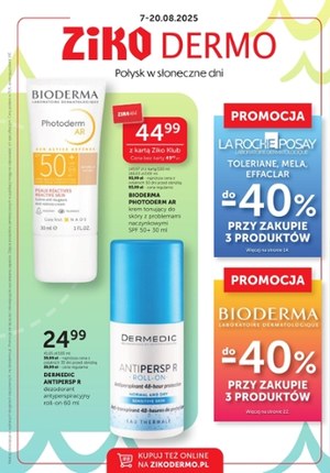 Gazetka promocyjna Ziko Dermo , ważna od 07.08.2025 do 20.08.2025.