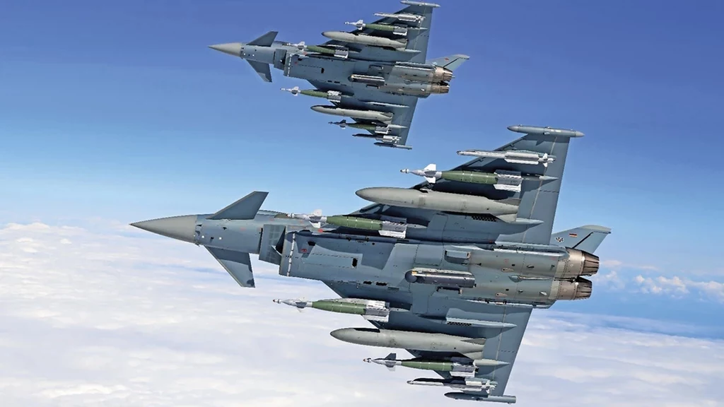 Niemieckie myśliwce Eurofighter Typhoon wylądowały w Polsce