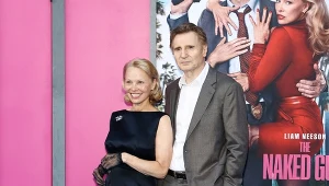 Pamela Anderson i Liam Neeson podczas premiery "Nagiej broni"