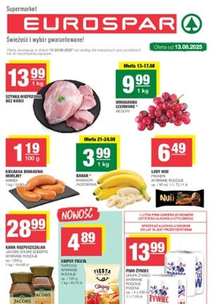 Gazetka promocyjna EuroSPAR, ważna od 13.08.2025 do 24.08.2025.