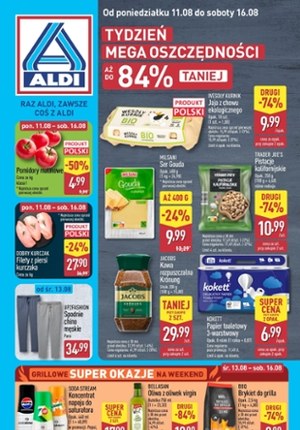 Gazetka promocyjna Aldi, ważna od 11.08.2025 do 16.08.2025.