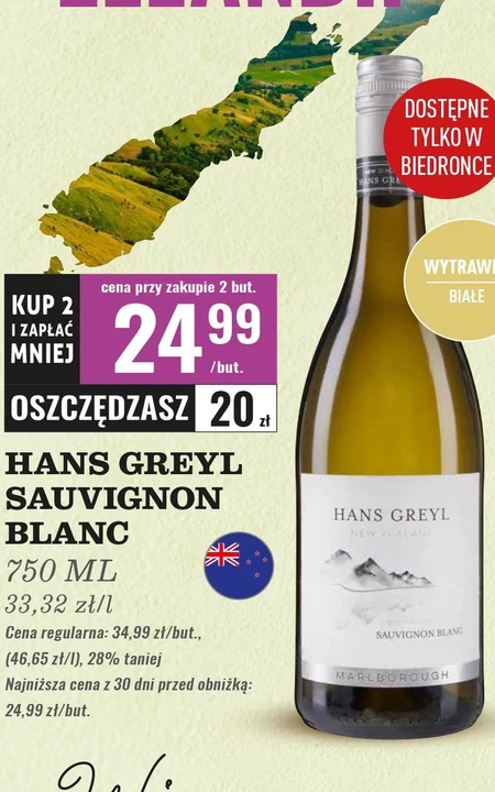 Wino białe Hans Greyl