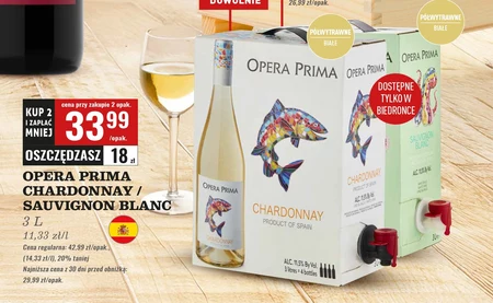 Wino półwytrawne Opera Prima