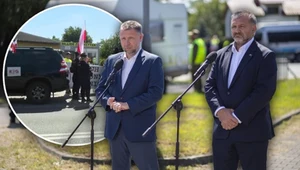 Krzyki na konferencji prasowej. Ministrowie przerwali wystąpienie
