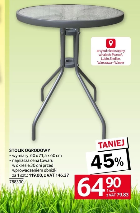 Stolik ogrodowy