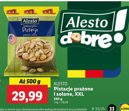 Смажені фісташки Alesto