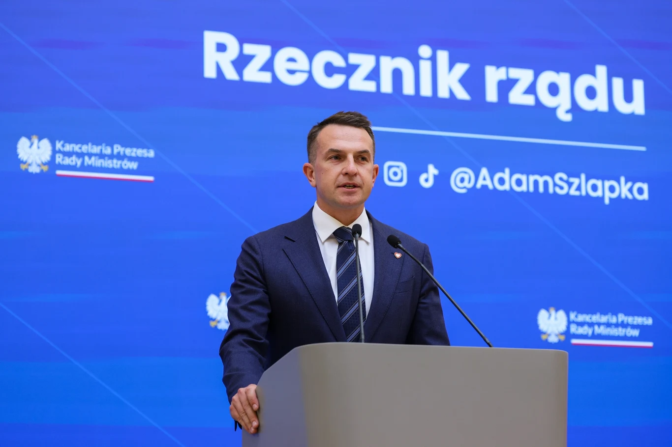 Rzecznik rządu Adam Szłapka Rzecznik rządu Adam Szłapka