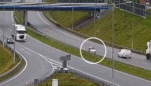 Mężczyzna jechał pod prąd drogą ekspresową