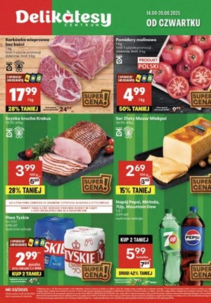 Gazetka promocyjna Delikatesy Centrum, ważna od 14.08.2025 do 20.08.2025.