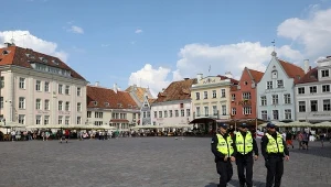 Policjanci w Tallinie, stolicy Estonii; zdj.ilustracyjne
