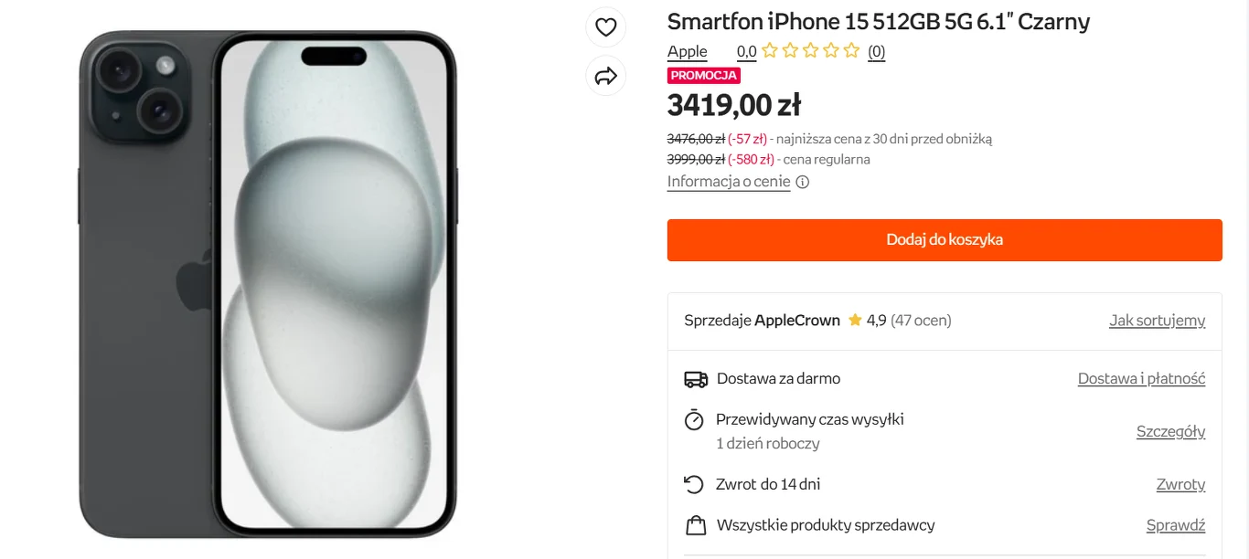 Empik – iPhone 15 w pojemności aż 512 GB