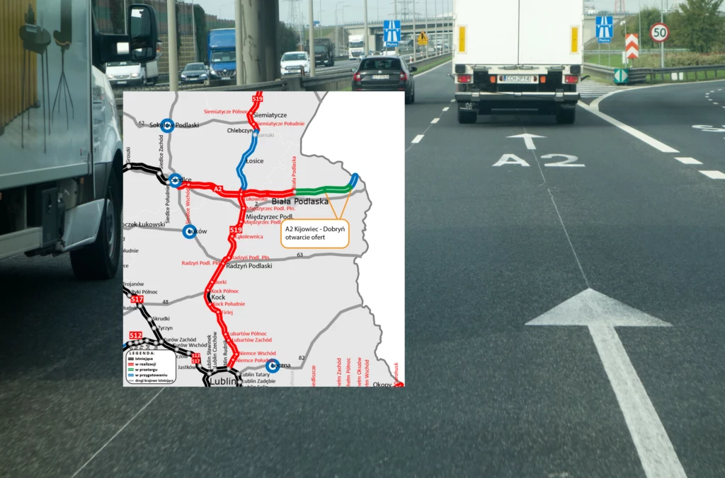 Fragment przyszłego odcinka autostrady A2 Kijowiec – Dobryń w woj. lubelskim. Trasa ułatwi dojazd do terminala w Koroszczynie. Fragment przyszłego odcinka autostrady A2 Kijowiec – Dobryń w woj. lubelskim. Trasa ułatwi dojazd do terminala w Koroszczynie.