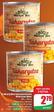 Kukurydza konserwowa Warzyw moc