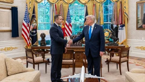 Zdjęcie ze spotkania Karola Nawrockiego i Donalda Trump w maju br.