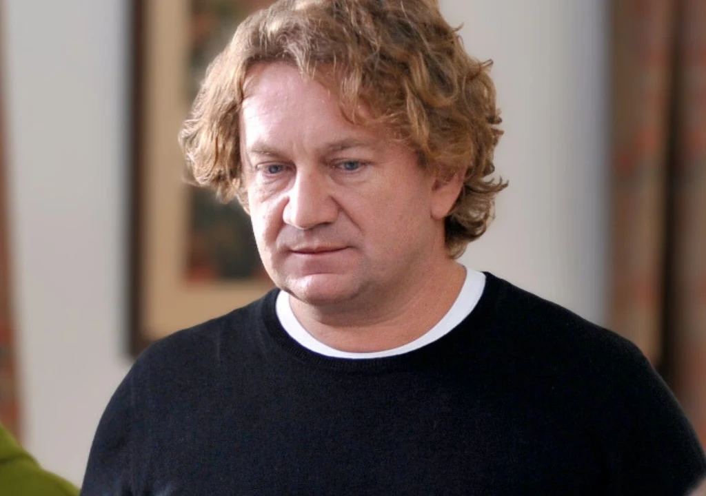 Paweł Królikowski na planie serialu "Ranczo"