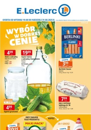 Gazetka promocyjna E.Leclerc, ważna od 19.08.2025 do 31.08.2025.