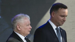 Prezes PiS Jarosław Kaczyński i były prezydent Andrzej Duda