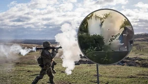 Udana zasadzka Ukraińców na rosyjski pojazd. Grafika ilustracyjna