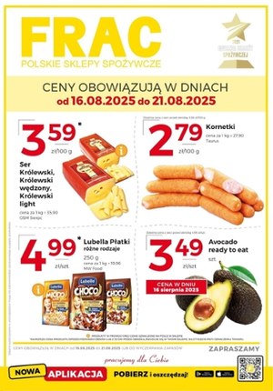 Gazetka promocyjna FRAC, ważna od 16.08.2025 do 21.08.2025.