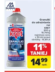 Granulki do udrażniania rur Kret
